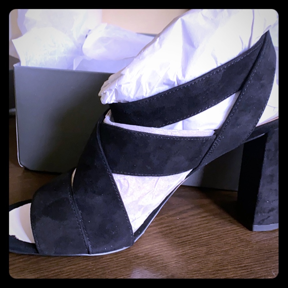 Ann Taylor Margot Suede Heeled Sandal Size 8.5